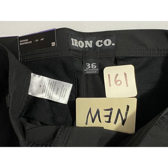 IRON CO. Cargo Belted Shorts Black Size 36 NEW - Picture 6 of 6
